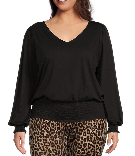 michael kors tops at t.j. maxx|michael kors smocked waist top.